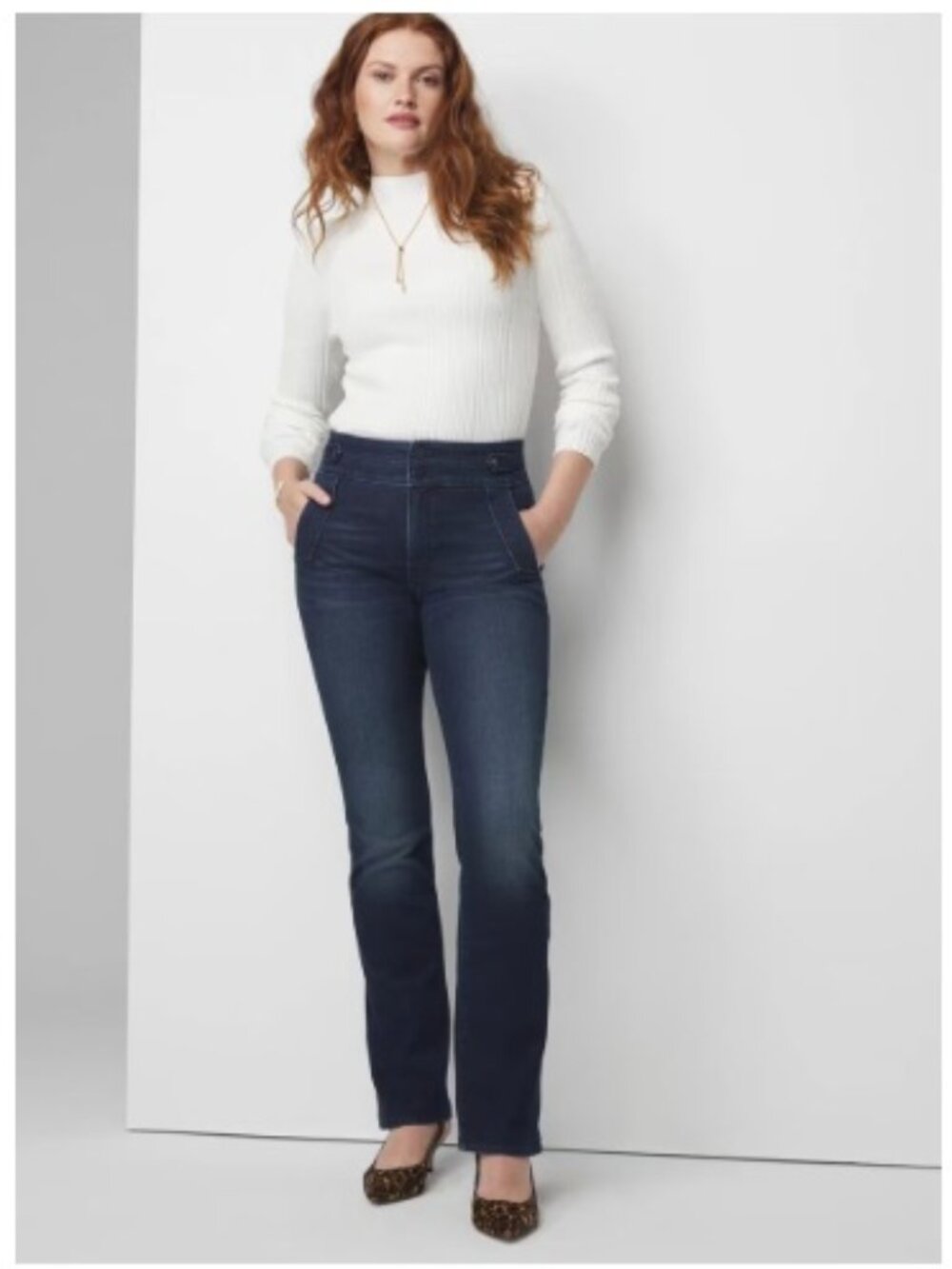 White House Black Market Extra High-Rise Everyday Soft Mariner Bootcut Jeans | 4